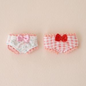 [Chibi/Pocket] 内裤粉红色花朵/粉红色格纹