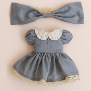 [Petite bebe] 领子 连衣裙灰色